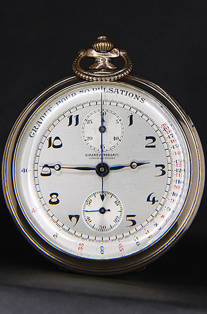 ジラール・ペルゴ ポケットウォッチ ワンプッシュクロノグラフ 懐中時計